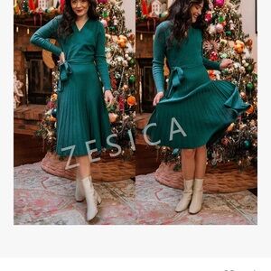 Women's Forestgreen Wrap Dress